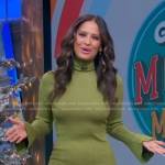 Rocsi Diaz’s green turtleneck knit dress on Good Morning America