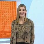 Rosamund Pike’s leopard mohari tank and cardigan on Today