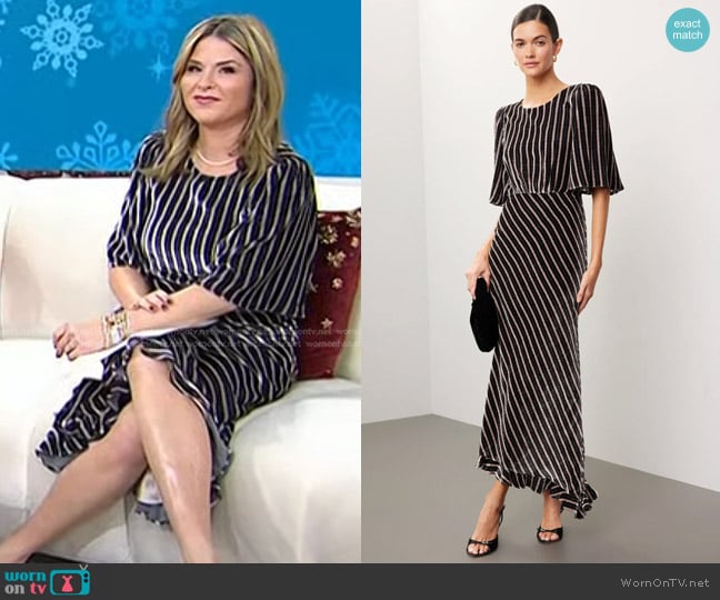 Saloni Vida Velvet Dress worn by Jenna Bush Hager on Today