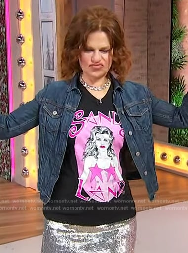 Sandra Bernhard’s Sandy Land print tee on Sherri