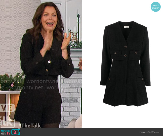 Sandro Seal Romper worn by Bellamy Young on The Talk