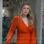 Sasha’s red long sleeve dress on General Hospital