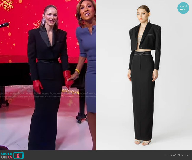 Sau Lee Indya Blazer and Skirt worn by Katharine McPhee on Good Morning America