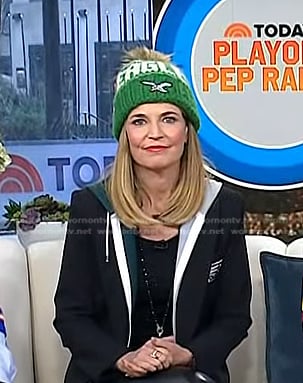 Savannah's green Eagles beanie on Today