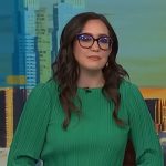 Savannah’s green pleated shift dress on NBC News Daily