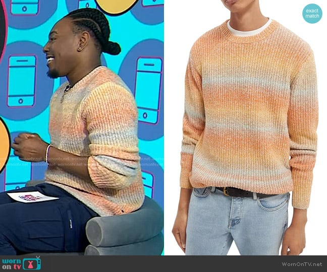 Scotch & Soda Gradient Crewneck Sweater worn by Terrell Grice on Today