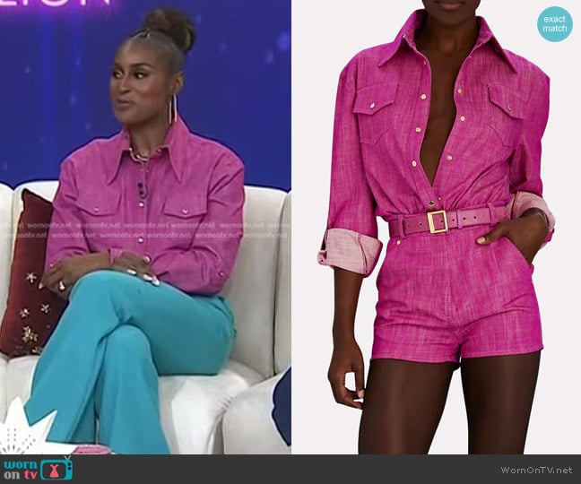 Sergio Hudson Western Body Blouse worn by Issa Rae on Today