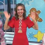 Shannon Doherty’s red heart embellished dress on Today