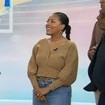 Sheinelle’s brown cardigan on Today