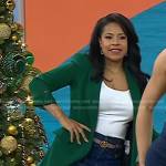 Sheinelle’s green roll-up sleeve jacket and jeans on Today