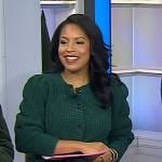 Sheinelle’s green knit cardigan on Today