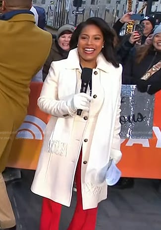 Sheinelle's white coat on Today