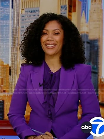 Shirleen’s purple blazer on Good Morning America