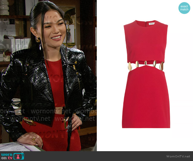 Simkhai Dory Dress worn by Luna (Lisa Yamada) on The Bold and the Beautiful