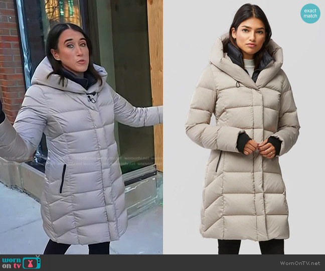 WornOnTV: Maggie’s puffer down hooded coat on Today | Maggie Vespa ...