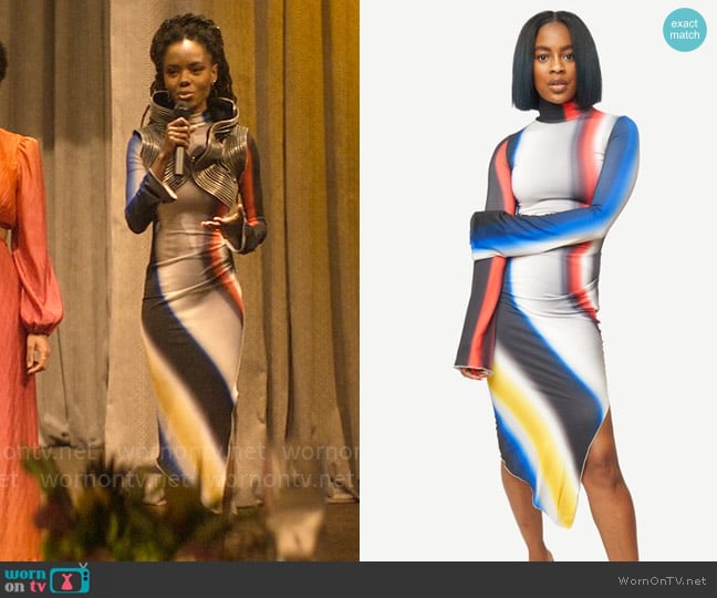 Something by Sonjia Luv Midi Dress worn by Hazel-May McCall (Ashleigh Murray) on The Other Black Girl