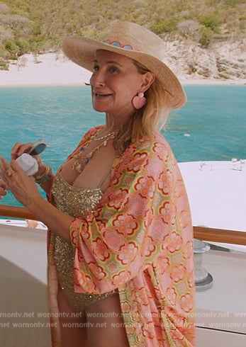 Sonja’s printed robe on The Real Housewives Ultimate Girls Trip