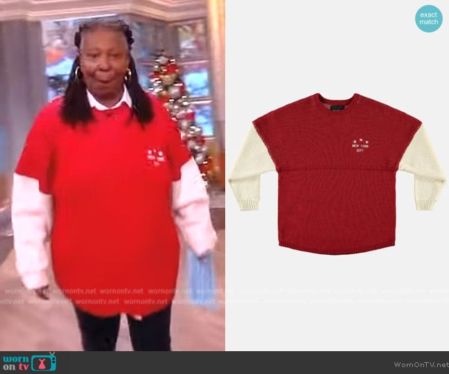 Spirit Jersey New York State Sweater worn by Whoopi Goldberg on The View