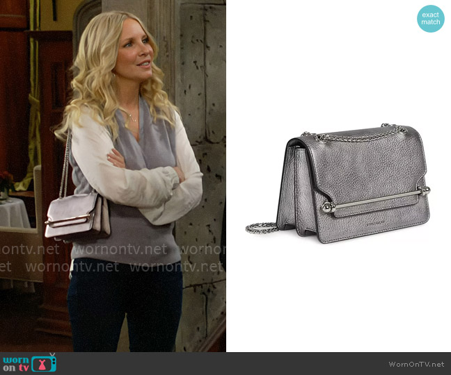 TV Fashion Trendsetter: Christine's Grey Wrap Sweater with Satin ...