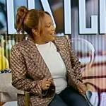 Sunny Anderson’s jacquard blazer on Tamron Hall Show