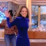 Sunny’s blue velvet dress on The View