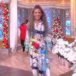 Sunny’s white printed shirtdress on The View