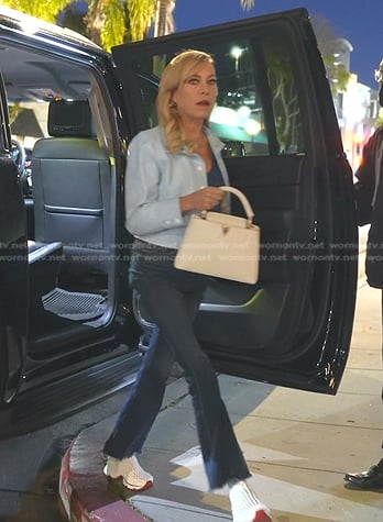 Sutton's light blue jacket and sneakers on The Real Housewives of Beverly Hills