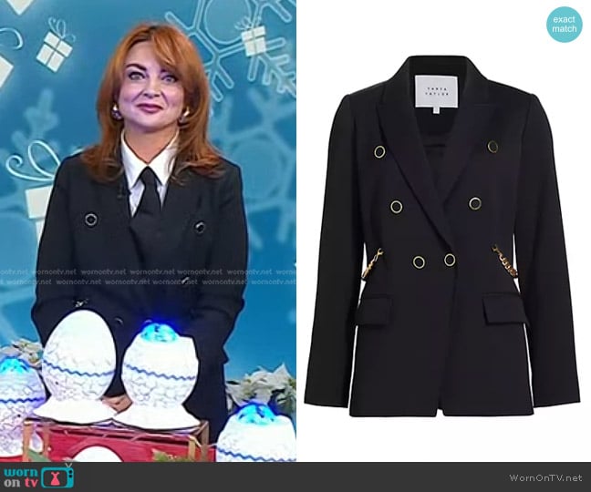 Tanya Taylor Michelle Chainlink Blazer worn by Samantha Barry on Today