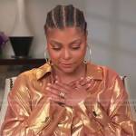 Taraji P. Henson’s metallic orange shirt on Today