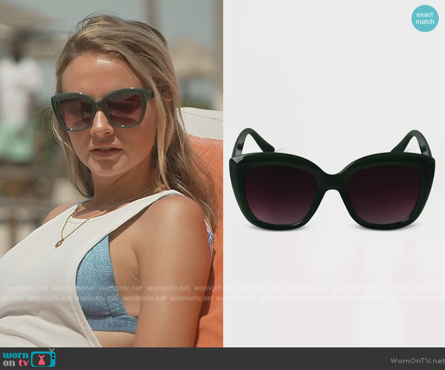 A New Day Oversized Cateye Sunglasses worn by Taylor Ann Green on Southern Charm