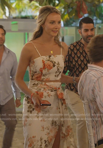 Taylor's white floral print top and skirt on Southern Charm