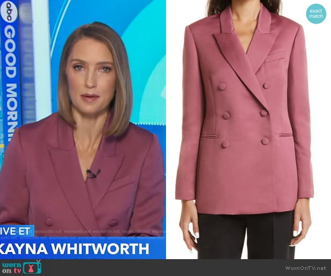 Ted Baker Seraph Boyfriend Jacket worn by Kayna Whitworth on Good Morning America