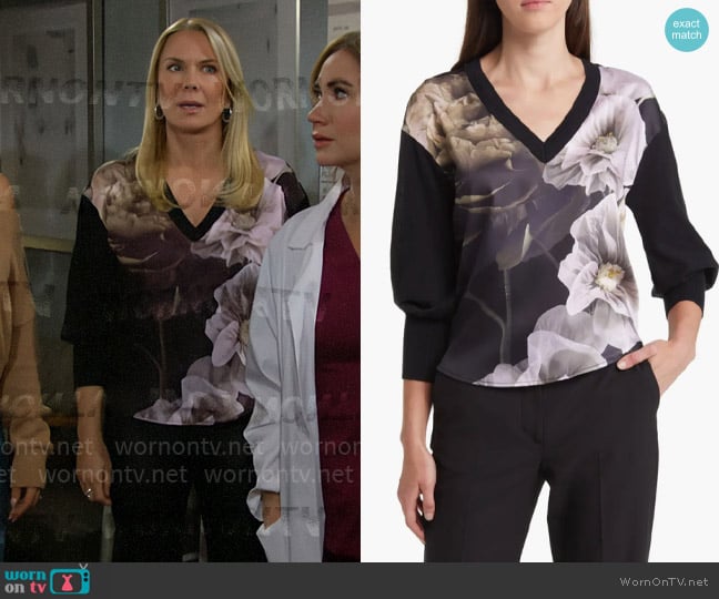 Ted Baker Hanaly Sweater worn by Brooke Logan (Katherine Kelly Lang) on The Bold and the Beautiful