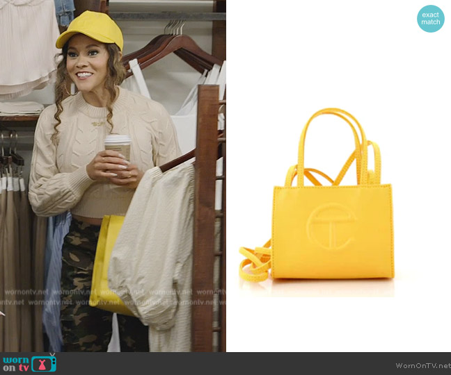 Telfar Shopping Tote Faux Leather Small worn by Ashley Darby on The Real Housewives of Potomac