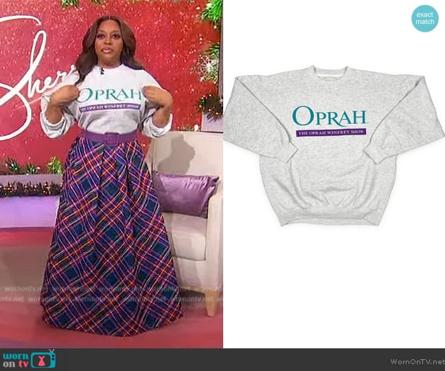  Oprah Winfrey Show Print Sweatshirt worn by Sherri Shepherd on Sherri