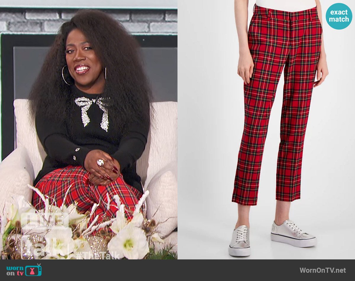 Tommy Hilfiger Hampton Tartan Plaid Trousers worn by Sheryl Underwood on The Talk