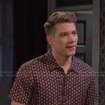 Tripp’s brown floral shirt on Days of our Lives