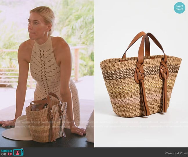 Ulla Johnson Seaview Day Basket worn by Kristen Taekman on The Real Housewives Ultimate Girls Trip