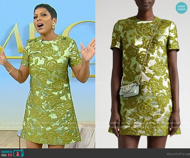 Valentino Garavani Rose Embroidered Minidress worn by Tamron Hall on Tamron Hall Show