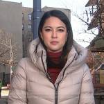 Valerie Castro’s beige puffer coat on NBC News Daily