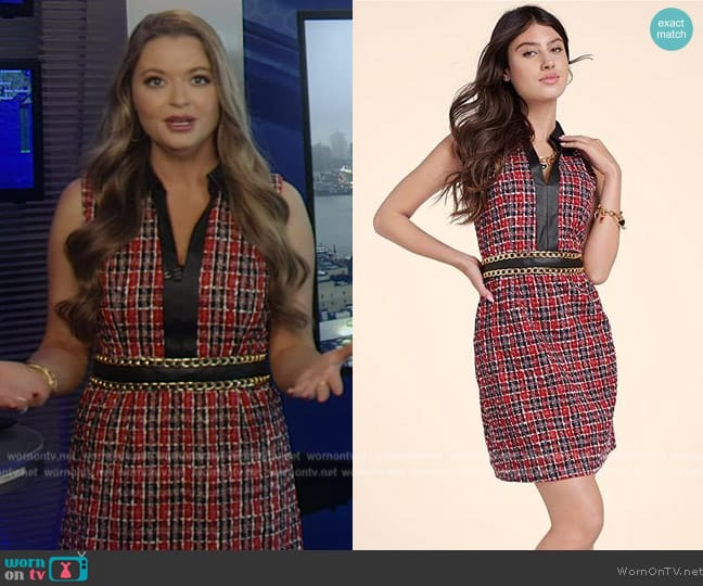 Venus Collared Tweed Dress worn by Dani Beckstrom on Good Morning America