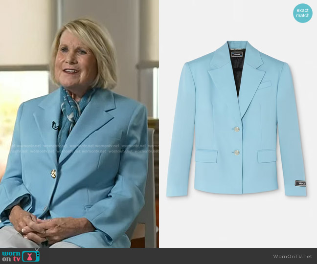 Versace Butterflies Single Breasted Blazer worn by Wendy Novak on Today