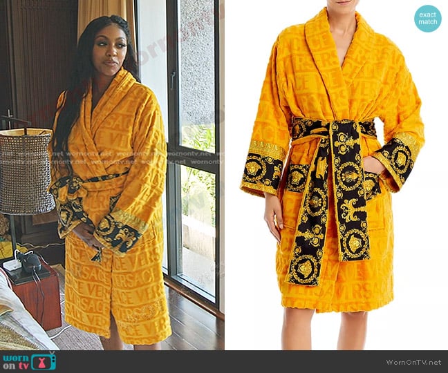 Versace I Heart Baroque Bath Robe worn by  on The Real Housewives Ultimate Girls Trip