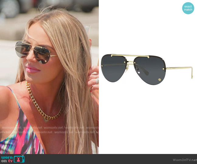 Ve2231 60mm Sunglasses by Versace worn by Whitney Rose on The Real Housewives of Salt Lake City