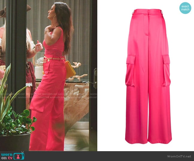 Versace Wide-Leg Cargo Trousers worn by Lisa Barlow on The Real Housewives of Salt Lake City