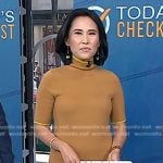 Vicky’s brown turtleneck dress on Today