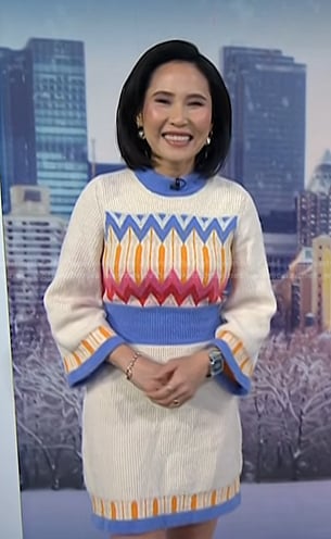 Vicky's fair isle sweater dress on Today