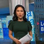 Vicky’s green short sleeve dress on NBC News Daily