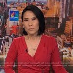 Vicky’s red zip waist wrap dress on NBC News Daily