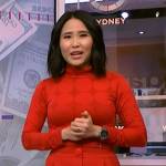 Vicki’e red top and skirt on NBC News Daily